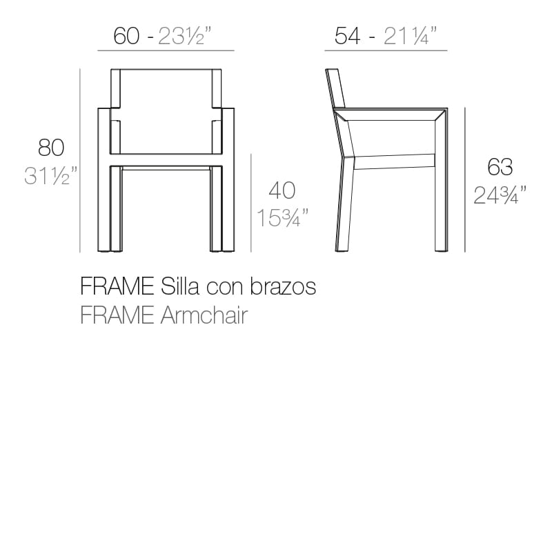 Krzesło Frame Vondom ergonomiczne siedzisko i oparcie