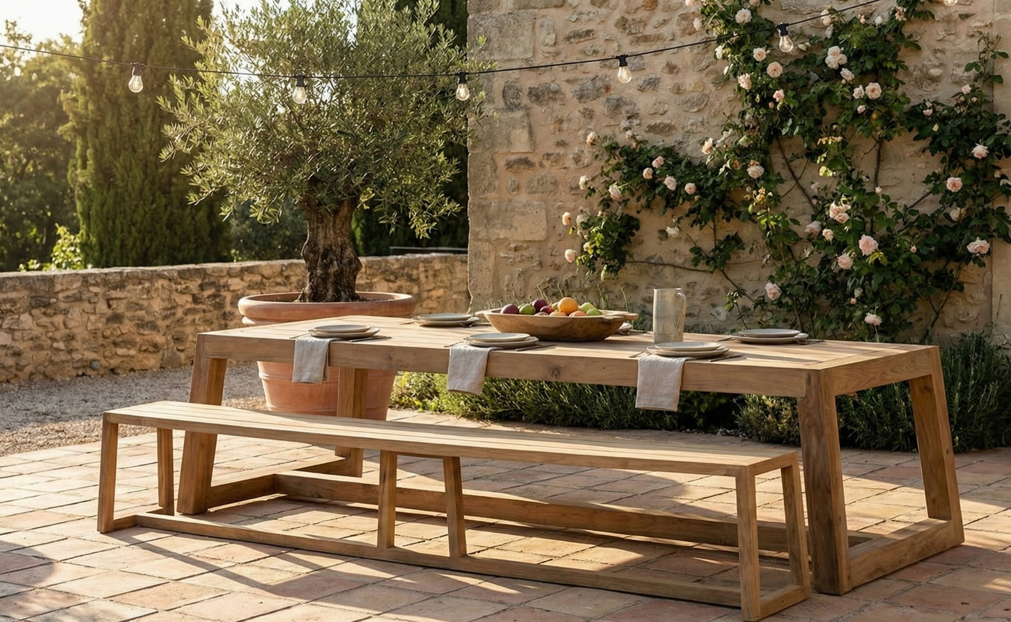 tekowe meble ogrodowe