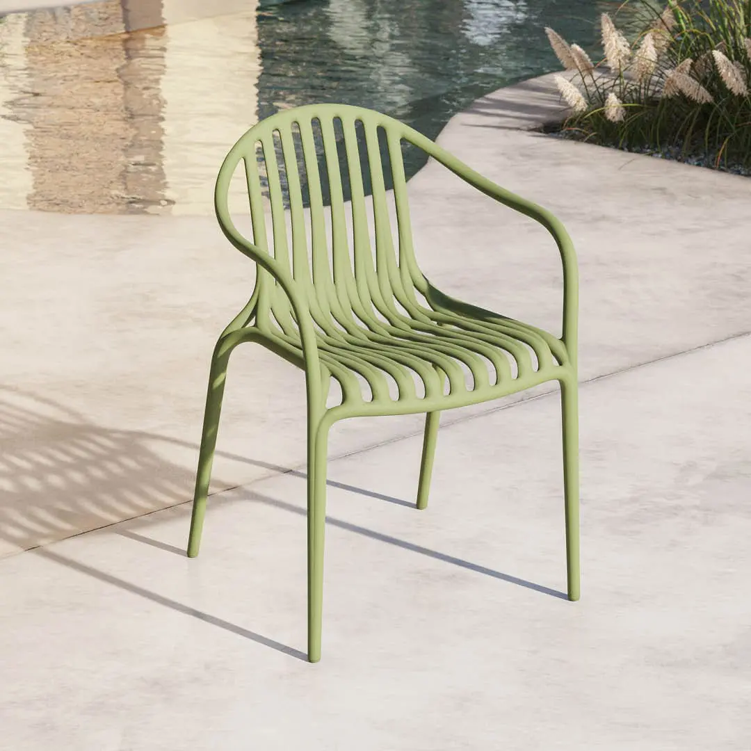 Minimalistyczna forma krzesła Palm Vondom z bliska