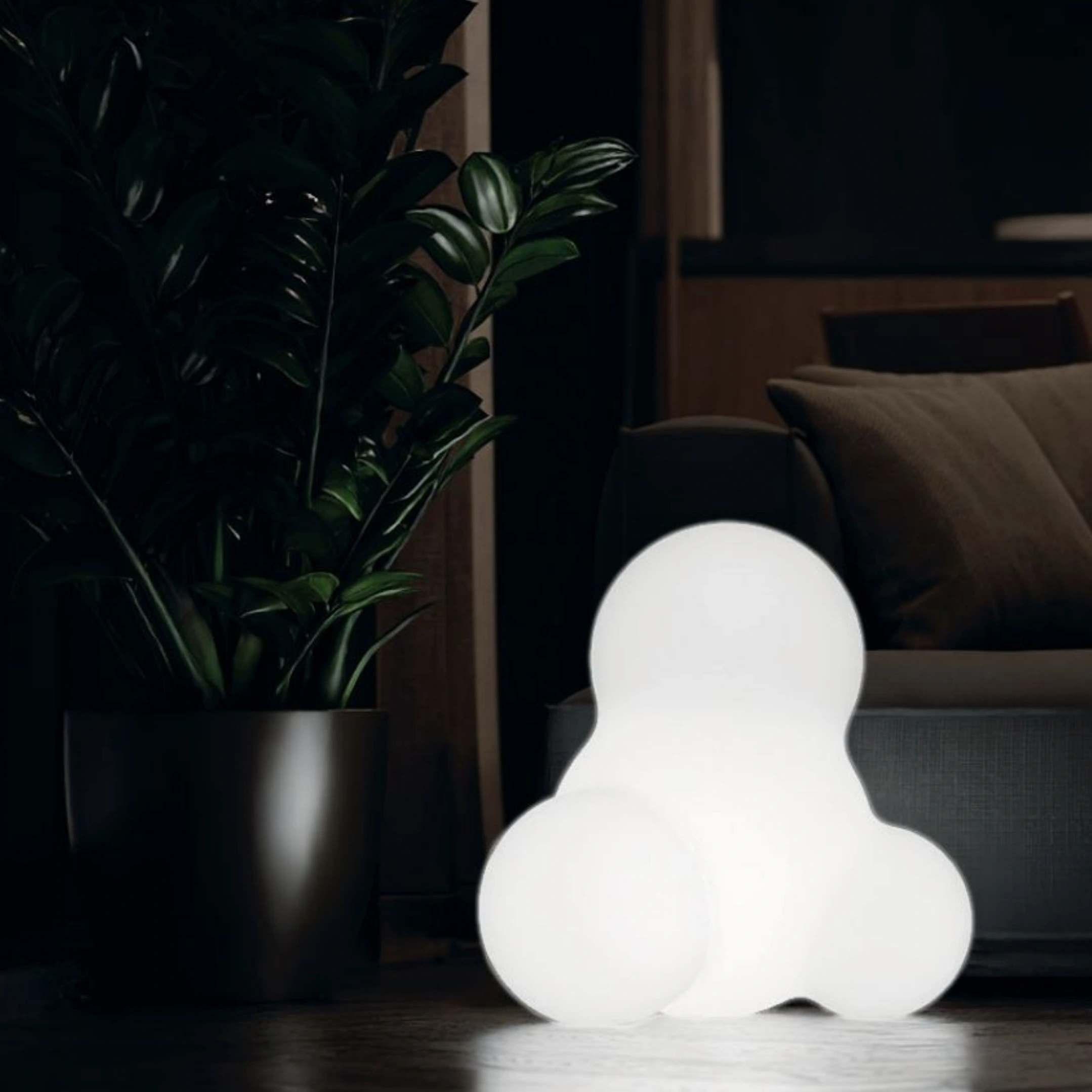 Lampa dekoracyjna LOOPE POP PO8010 w nowoczesnym ogrodzie