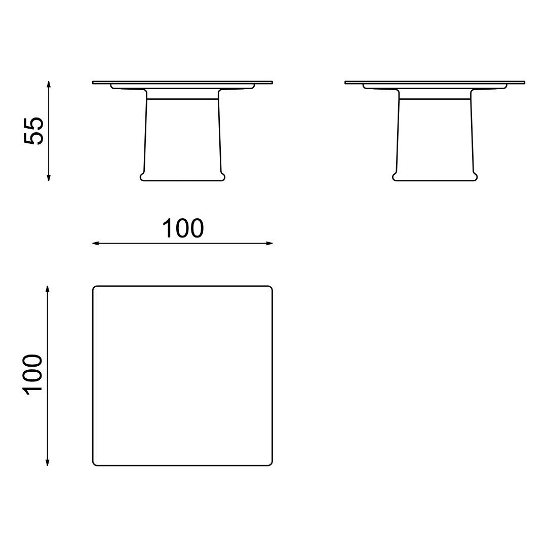 System modułowy stołu faT Table – konfiguracja filarów