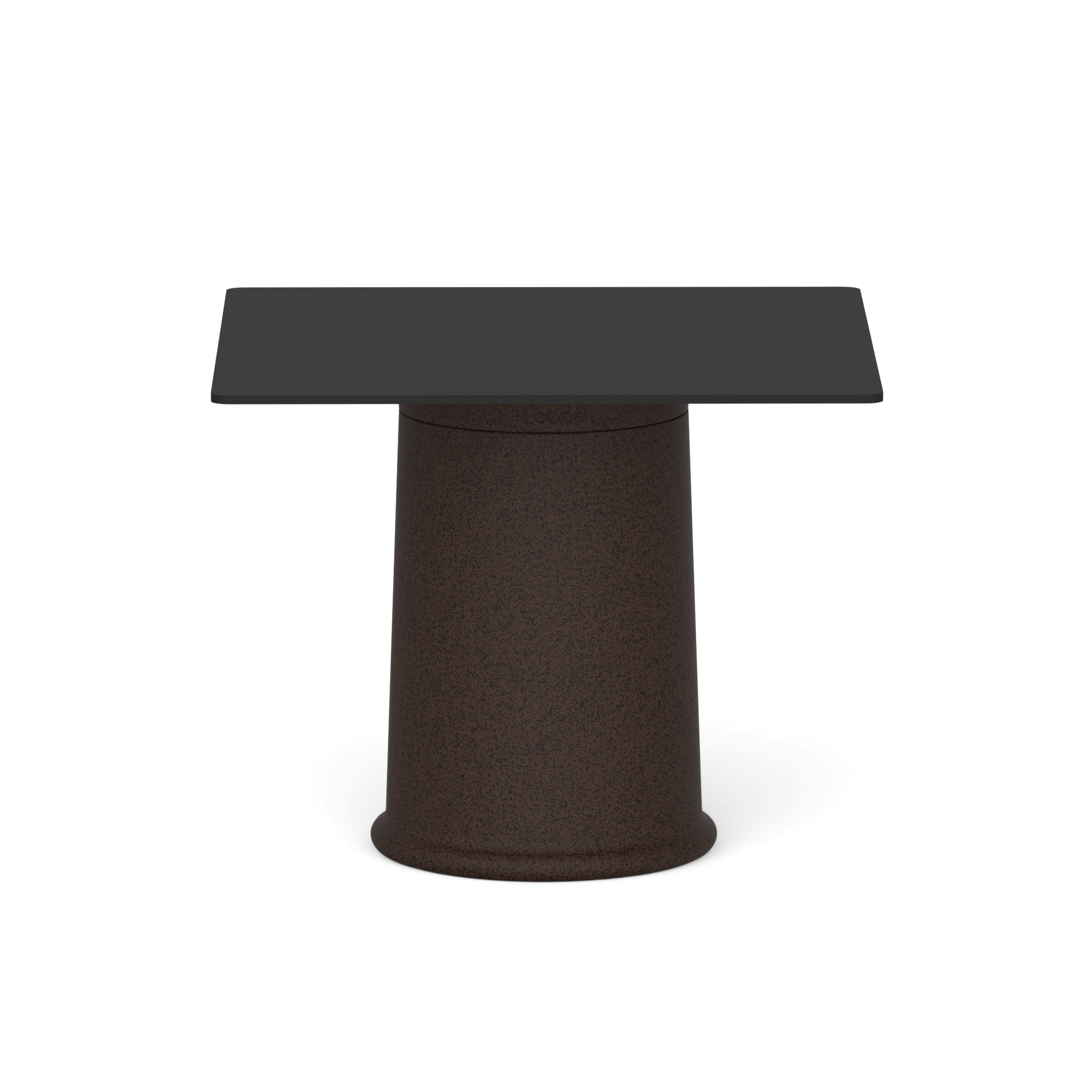 Nowoczesny stół LOOPE faT Table z blatem HPL 90x90 cm w aranżacji wnętrza