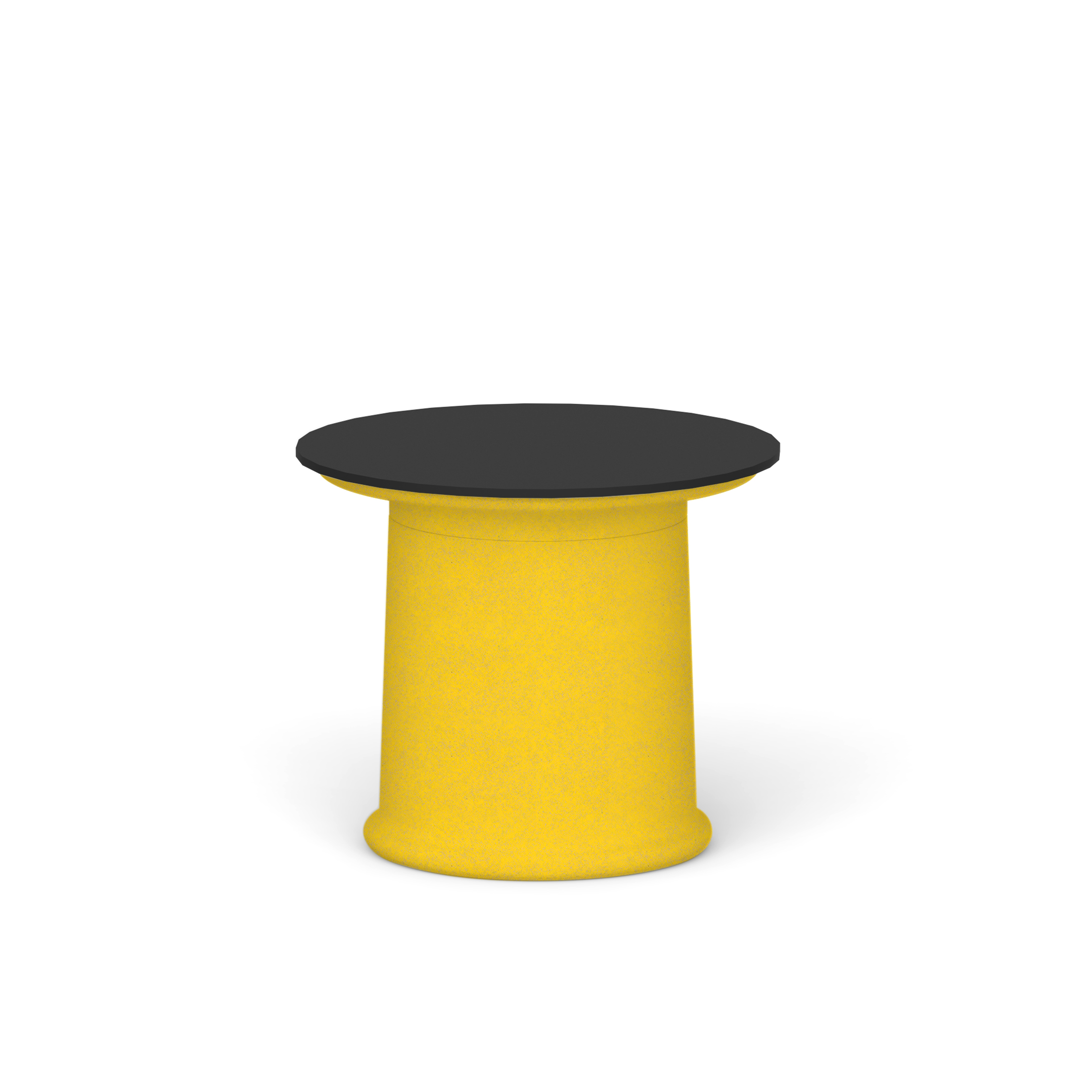 Stół LOOPE faT Table FT5030 z widoczną strukturą czarnego blatu HPL